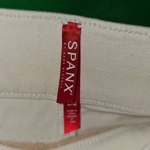 Spanx Womens White Gray Side Stripe Skinny Jeans Large - Picture 3 of 4